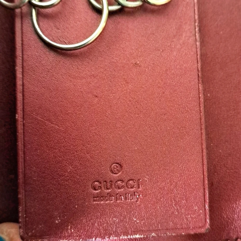 Gucci Guccissima Gold Heart Patent Leather Keyholder  EUC